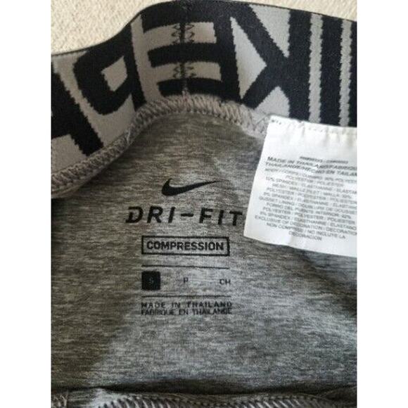 Nike Pro Mens Dri Fit Compression Pull On Gray Training Tights Pant Size S - Picture 2 of 2